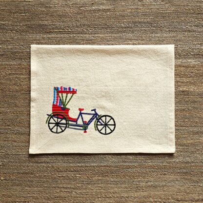 Calyz Indian Cycle rikshaw Tea towel